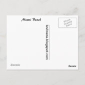 Groeten uit Miami Beach Briefkaart (Achterkant)