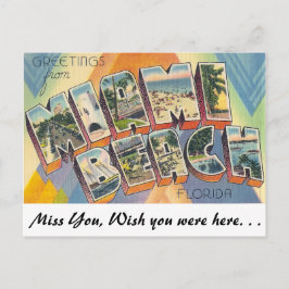 Groeten uit Miami Beach Briefkaart