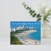 Groeten uit Miami Beach Briefkaart (Staand voorkant)