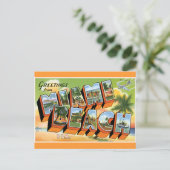 Groeten uit Miami Beach Briefkaart (Staand voorkant)