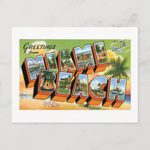 Groeten uit Miami Beach, Florida! Briefkaart