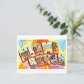  groeten uit Miami Beach, Florida Briefkaart (Staand voorkant)