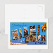  groeten uit Miami Beach, Florida Briefkaart (Voorkant / Achterkant)