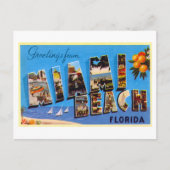 groeten uit Miami Beach, Florida Briefkaart (Voorkant)