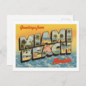  "Groeten uit Miami Beach, Florida" Briefkaart (Voorkant / Achterkant)