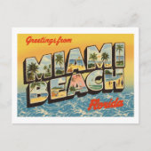  "Groeten uit Miami Beach, Florida" Briefkaart (Voorkant)