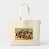 Groeten uit Miami Beach, Florida! Grote Tote Bag (Voorkant)
