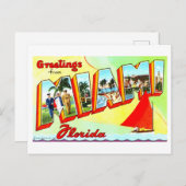  groeten uit Miami, Florida, Briefkaart (Voorkant / Achterkant)