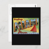 Groeten uit Miami Florida Briefkaart (Voorkant / Achterkant)