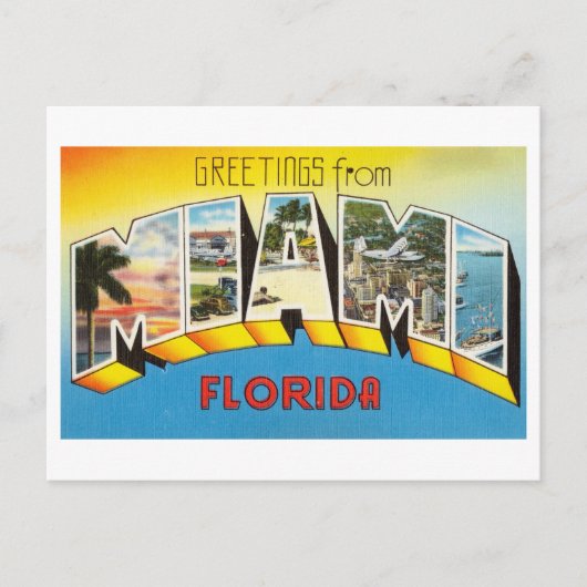 groeten uit Miami, Florida Briefkaart (Voorkant)