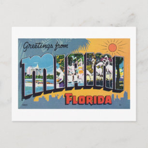 groeten uit Miami Florida reizen Briefkaart