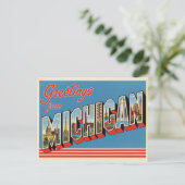  "Groeten uit Michigan" Briefkaart (Staand voorkant)