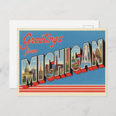  "Groeten uit Michigan" Briefkaart (Voorkant / Achterkant)