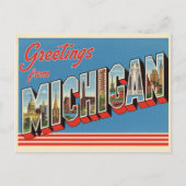  "Groeten uit Michigan" Briefkaart (Voorkant)