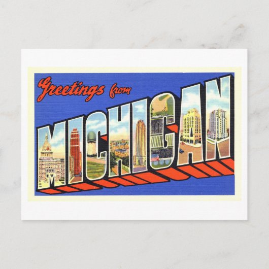 groeten uit Michigan Briefkaart (Voorkant)