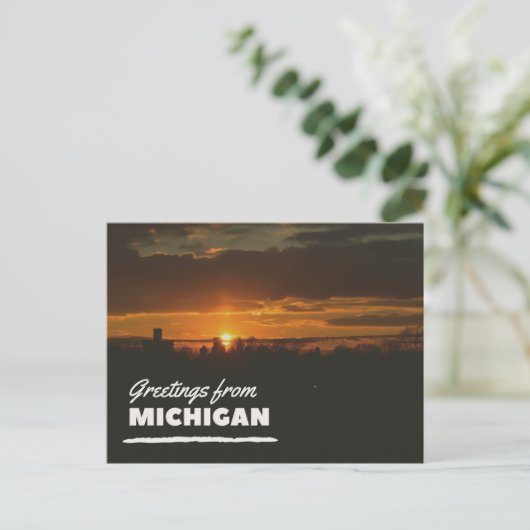 Groeten uit Michigan Briefkaart (Staand voorkant)