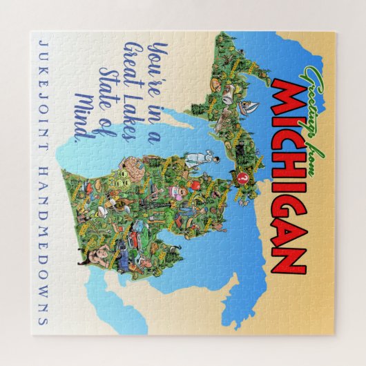 Groeten uit Michigan Puzzle Legpuzzel (Horizontaal)
