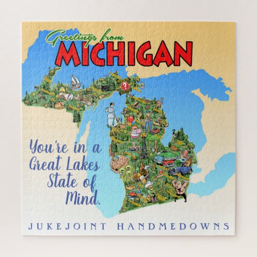 Groeten uit Michigan Puzzle Legpuzzel (Verticaal)