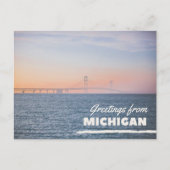 Groeten uit Michigan Straits of Mackinaw Briefkaart (Voorkant)