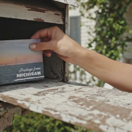 Groeten uit Michigan Straits of Mackinaw Briefkaart