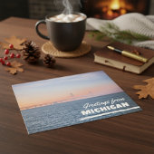 Groeten uit Michigan Straits of Mackinaw Briefkaart