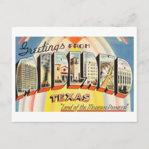 groeten uit Midland, Texas Briefkaart