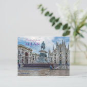 Groeten uit Milaan Italië Briefkaart Schilderachti (Staand voorkant)