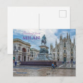 Groeten uit Milaan Italië Briefkaart Schilderachti (Voorkant / Achterkant)