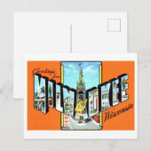  groeten uit Milwaukee, Wisconsin, Briefkaart (Voorkant / Achterkant)