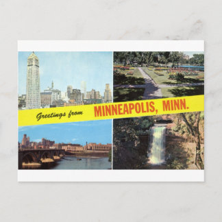 Groeten uit Minneapolis 1950 Briefkaart