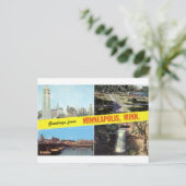 Groeten uit Minneapolis 1950 Briefkaart (Staand voorkant)