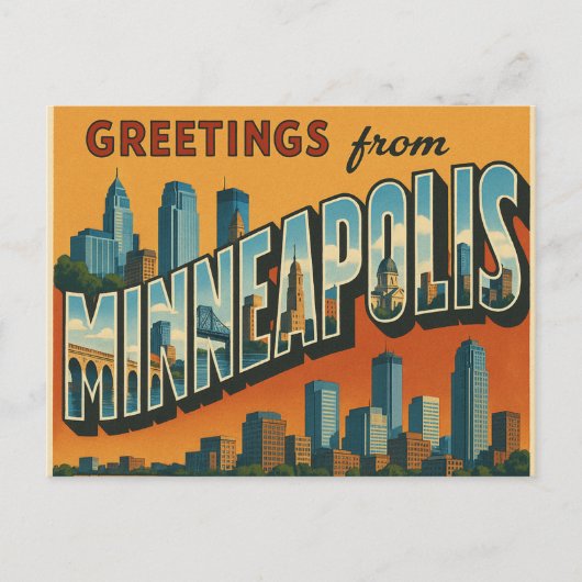 Groeten uit Minneapolis Briefkaart (Voorkant)