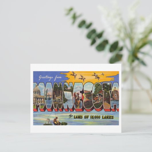  Groeten uit Minnesota Briefkaart (Staand voorkant)