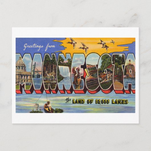  Groeten uit Minnesota Briefkaart (Voorkant)