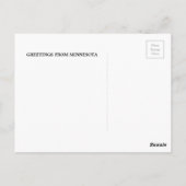 Groeten uit Minnesota, land Rustige Wooden Briefkaart (Achterkant)