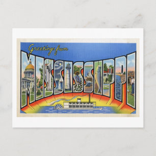 groeten uit Mississippi Briefkaart