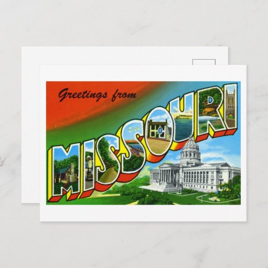  groeten uit Missouri Briefkaart (Voorkant / Achterkant)