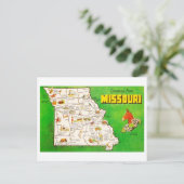 Groeten uit Missouri Vintage Kaart (Staand voorkant)