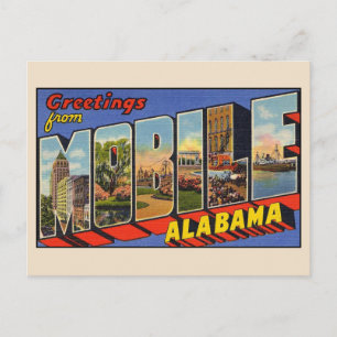 Groeten uit Mobile Alabama Brief Kaart