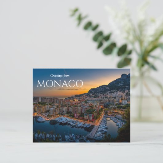 Groeten uit Monaco Briefkaart (Staand voorkant)