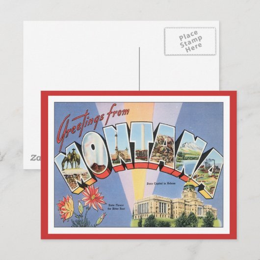 Groeten uit Montana Briefkaart (Voorkant / Achterkant)