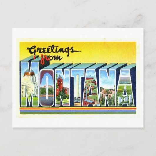  groeten uit Montana Briefkaart (Voorkant)