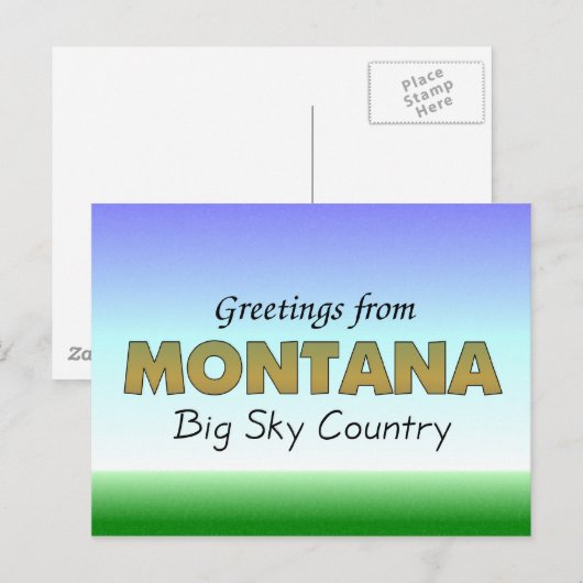 Groeten uit Montana Briefkaart (Voorkant / Achterkant)