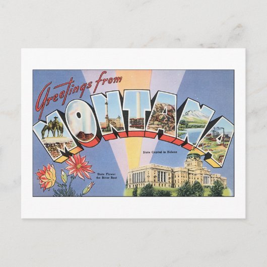 Groeten uit Montana Briefkaart (Voorkant)