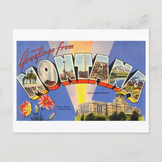 groeten uit Montana Briefkaart (Voorkant)