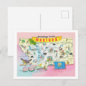 Groeten uit Montana  staatskaart Briefkaart (Voorkant / Achterkant)