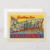  "Groeten uit Monterey, Californië" Briefkaart (Voorkant / Achterkant)