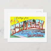  groeten uit Monterey, Californië, Briefkaart (Voorkant / Achterkant)