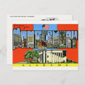 Groeten uit Montgomery, AL Briefkaart (Voorkant / Achterkant)