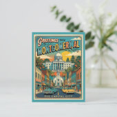 Groeten uit Montgomery AL Retro Briefkaart (Staand voorkant)